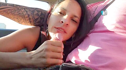 After fuck-fest in the car, I got mouthful of jizz – HotWife!