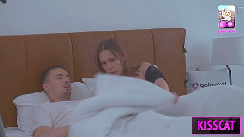 Shocking! Stepmom Seduces Stepson In Share Bed To Fuck Her Wet Pussy Naughty Lesson!